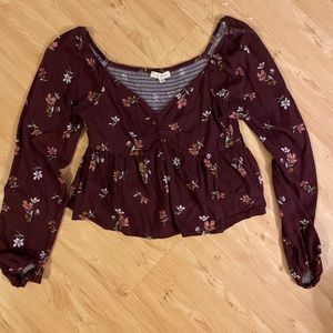 PacSun Burgundy Blouse/Top
